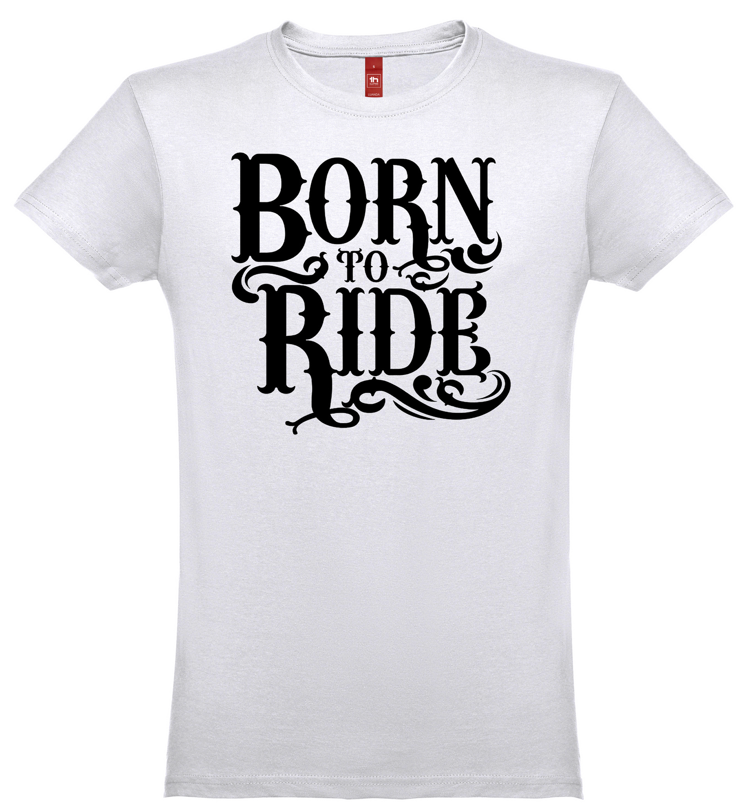 T-shirt manga curta branca.